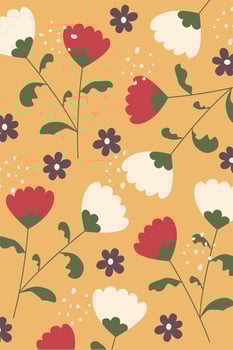 Vintage Flower Wall Decoration Poster vector