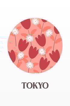 Vintage Flower Wall Decoration Poster vector