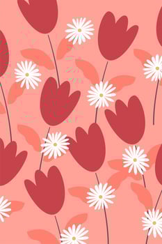 Vintage Flower Wall Decoration Poster vector
