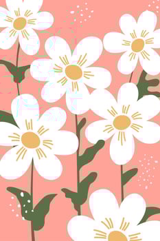 Vintage Flower Wall Decoration Poster vector