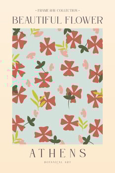 Vintage Flower Wall Decoration Poster vector