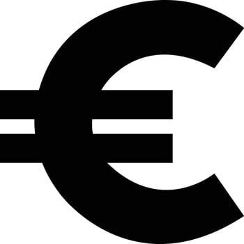 Euro currency sign symbol. Euro, European money flat icon vector. Currency exchange concept. vector