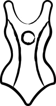Swim suit hand drawn vector illustration