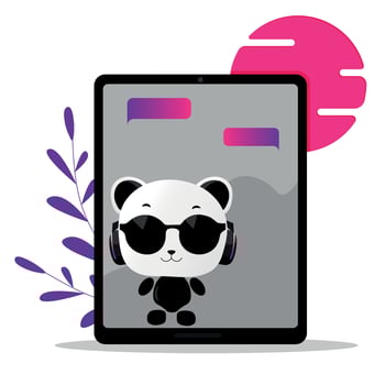 robot shaped chatbot assistant with artificial intelligence. Cute robot vector illustration