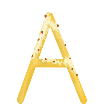 Sweet pastel colors, letters A suitable for decorating. png