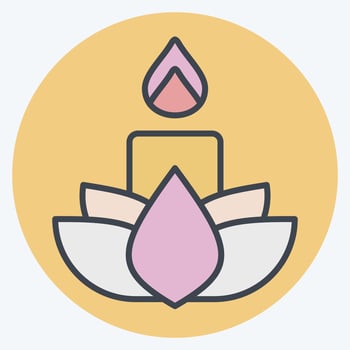 Icon Candle. related to Chinese New Year symbol. color mate style. simple design editable. simple illustration vector
