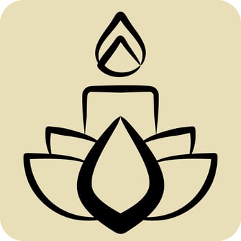 Icon Candle. related to Chinese New Year symbol. hand drawn style. simple design editable. simple illustration vector