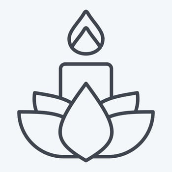 Icon Candle. related to Chinese New Year symbol. line style. simple design editable. simple illustration vector