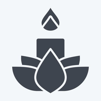 Icon Candle. related to Chinese New Year symbol. glyph style. simple design editable. simple illustration vector