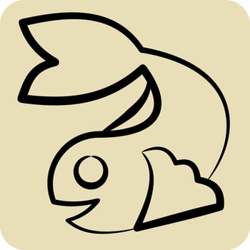 Icon Chinese Carps. related to Chinese New Year symbol. hand drawn style. simple design editable. simple illustration vector