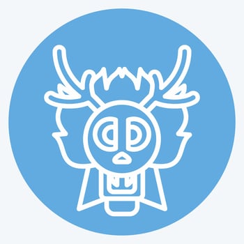 Icon Dragon. related to Chinese New Year symbol. blue eyes style. simple design editable. simple illustration vector