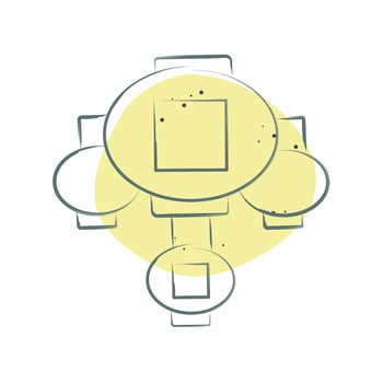 Icon Lantern. related to Chinese New Year symbol. Color Spot Style. simple design editable. simple illustration vector