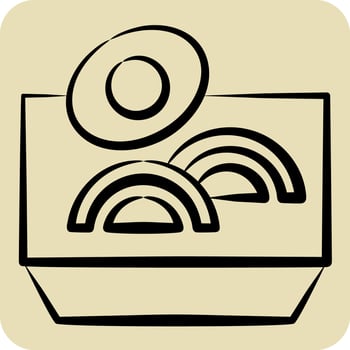 Icon Noodles. related to Chinese New Year symbol. hand drawn style. simple design editable. simple illustration vector