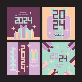 HAPPY NEW YEAR 2024 CELEBRATION vector