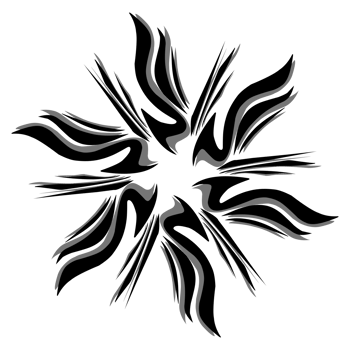 Black tribal mandala icon with shadow. Perfect for logos, icons, items, tattoos, stickers, posters, banners, clothes, hats png