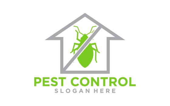 Pest control service logo design vector illustration