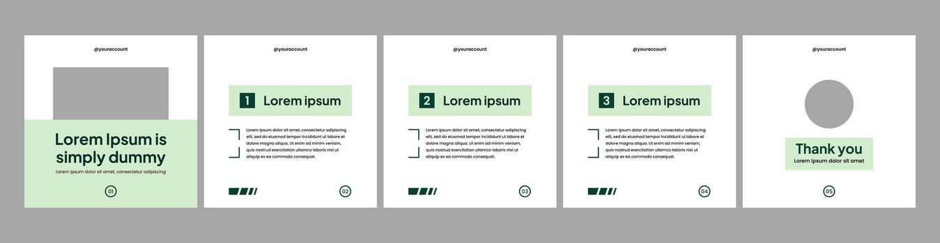 editable carousel slide template for social media post vector