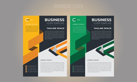 Business flyer corporate design template. vector
