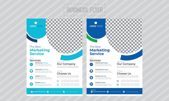 Business flyer corporate design template. vector