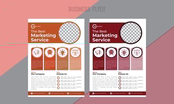 Business flyer corporate design template. vector