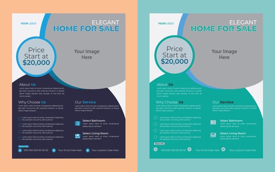 Business flyer corporate design template. vector
