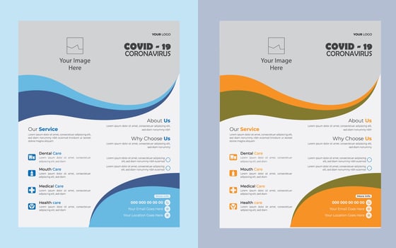 Business flyer corporate design template. vector