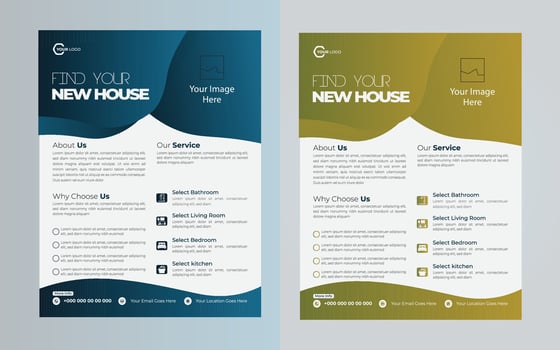 Business flyer corporate design template. vector