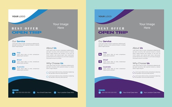 Business flyer corporate design template. vector
