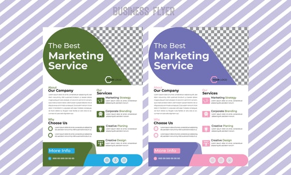 Business flyer corporate design template. vector