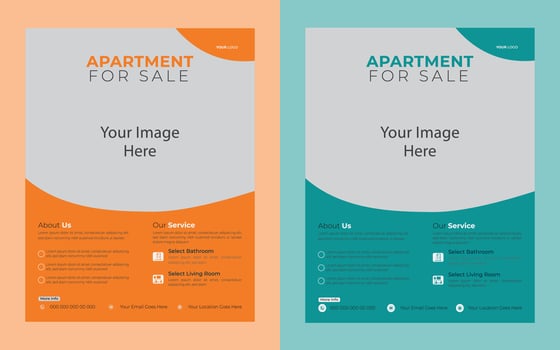 Business flyer corporate design template. vector
