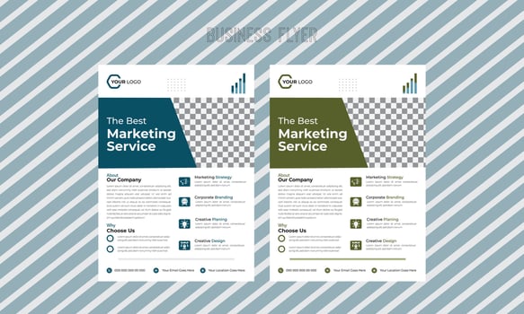 Business flyer corporate design template. vector