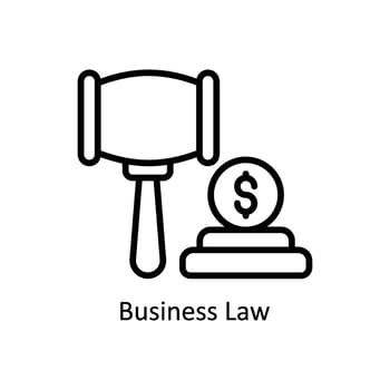 Business Law vector   outline  Icon Design illustration. Business And Management Symbol on White background EPS 10 File