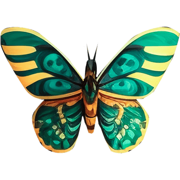 Tropical colorful butterflies. png