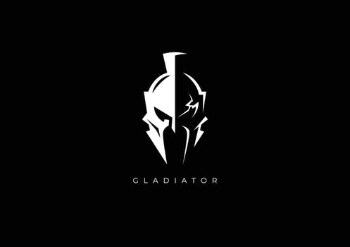 GLADIATOR HELMET LOGO vector