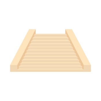 Flat illustration of stairs on isolated background vector