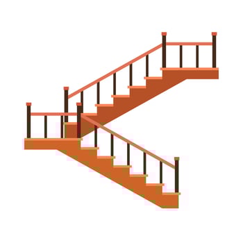 Flat illustration of stairs on isolated background vector