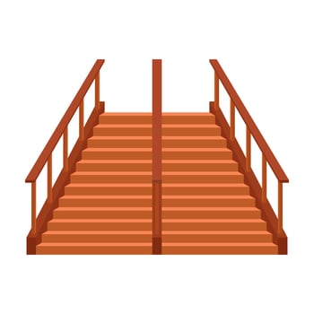 Flat illustration of stairs on isolated background vector
