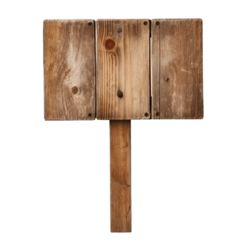 AI generated Rustic Wooden Signboard on Transparent Background png