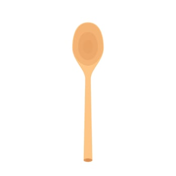 Spoon vector. Wood Spoon on white background. vector