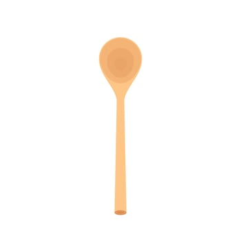 Spoon vector. Wood Spoon on white background. vector