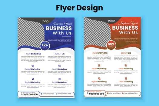 Business Flyer Corporate Flyer Template Geometric  shape Flyer Circle Abstract Colorful concepts vector