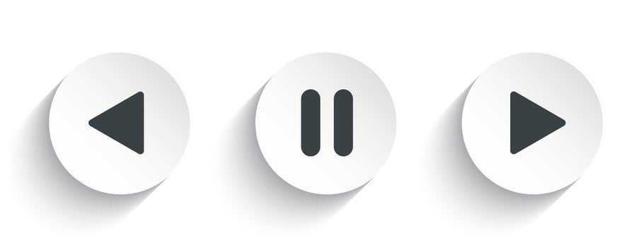 Play and pause icons set. vector