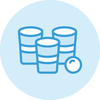 Beer Pong Vector Icon Design Illustration
