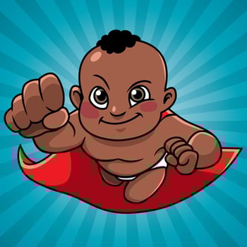 Super Baby Abstract Background Black vector