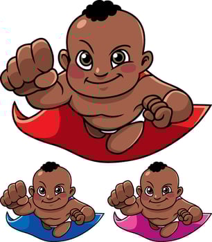 Super Baby Black vector