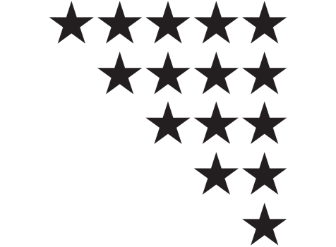 5 Stars on on transparent background png