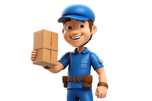 AI generated Delivery Man. Parcel delivery worker. Delivery concept. png