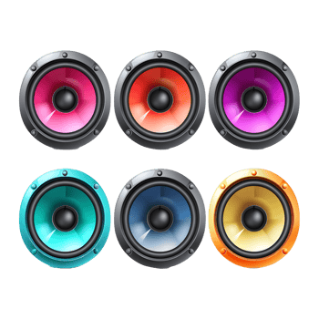 AI generated 3D Rendering of a Large Sound Speakers on Transparent Background - Ai Generated png