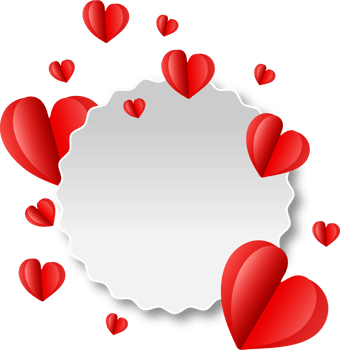 valentines day illustration with heart png