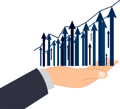 Successful business and growth strategy concept png